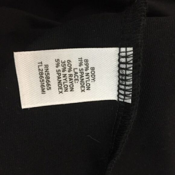 Leith Sexy Little Black Dress with Lace Panel Cutouts - Picture 7 of 9